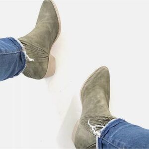Free People Olive Suede Boots